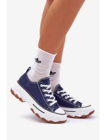 Nízké Dámské Tenisky Na Platformě Tmavě Modré Aradwin