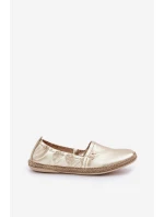 Elegantní Damské Kožené Espadrilky Zazoo 10177 Zlaté