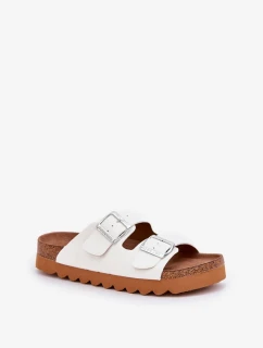 Klasické dámské pantofle Big Star – bílé