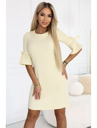Dámské šaty 217-12 NEVA  pastelově žluté - Numoco
