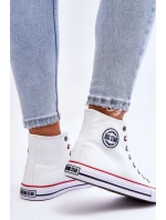 Dámské klasické vysoké tenisky Big Star T274026 Bílé Dámské klasické vysoké tenisky Big Star T274026 Bílé