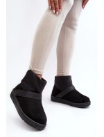 Ocieplené sněhule na platformě černé Big Star MM274151