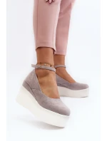 Dámské espadrilky na klíně šedé Malla