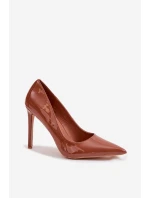 Lakované lodičky z eko kůže Camel Jonira