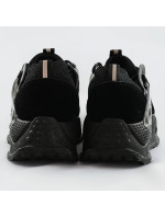 Černé šněrovací boty se zvýšenou podrážkou (7002)
