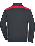 Daiber JN 870 Pánská pracovní mikina - Color 02.0870 carbon/red