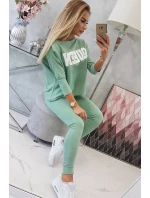 Sada s potiskem Queen tmavě mátová