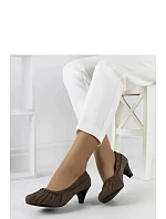 Lodičky na podpatku 90175 khaki - Solea