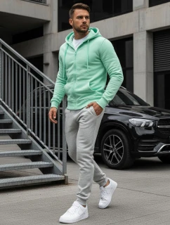 Pánská mikina s kapucí mint FashionStreet BX5231