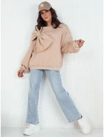Dámská oversize mikina BOWLOOP beige FashionStreet BY1262