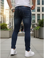 Pánské skinny džíny ve fitted střihu tmavě modré FashionStreet UX4491