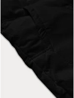 Hrubší černá dámská zimní bunda ze strukturovaného materiálu J Style (5M3251-392)