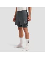 Pánské šortky Rogelli 2v1 ESSENTIAL, šedé, velikost M Pánské šortky Rogelli 2v1 ESSENTIAL, šedé, velikost M