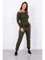 Sada s dvojitými pruhy v khaki barvě Sada s dvojitými pruhy v khaki barvě