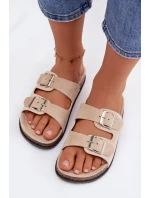 Dámské pantofle světle béžové Oliena