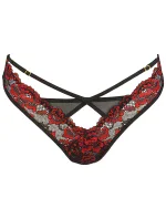 Sexy tanga V-10028 černá/červená - Axami