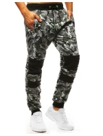 Pánské kamuflážní šedé tepláky FashionStreet UX3494