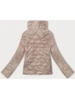 Perleťově růžová tenká dámská bunda se stojáčkem S'West (B8363-51)