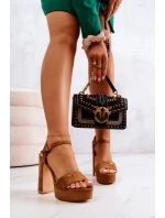 Semisove Sandály na baru Big Star JJ274530 Hnědá