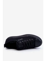 Nízké šněrovací tenisky Big Star LL274967 Černé