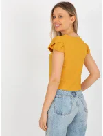 Dámská halenka LK BZ 505783.50P tmavě žlutá - FPrice