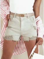 Dámské šortky POPGLAM beige FashionStreet SY0399 Dámské šortky POPGLAM beige FashionStreet SY0399