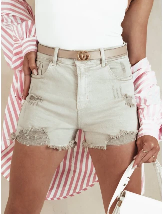 Dámské šortky POPGLAM beige FashionStreet SY0399