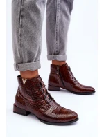 Dámské Kožené Botky Maciejka 5743C-02 Hnědé