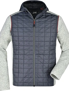 Daiber JN 772 Pánská pletená hybridní bunda 02.0772 light melange/anthracite melange