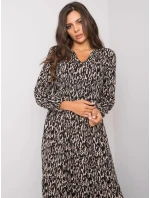 Šaty D73771M30225A1EN černá béžová Šaty D73771M30225A1EN černá béžová