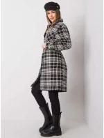 Dámský kabát LK EN 508342 2.68 černobílý Dámský kabát LK EN 508342 2.68 černobílý