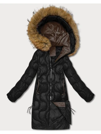 Černá dámská bunda s ozdobným prošíváním J Style (5M3351-392)