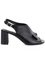Dámské sandály na jehlovém podpatku s mašlí černé Jezzi RMR25112-3
