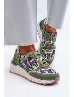 Dámské kožené tenisky na platformě Maciejka 06390-09 seledýnové