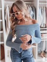 Dámská halenka s odhalenými rameny SHOWIT modrá FashionStreet MY2427 Dámská halenka s odhalenými rameny SHOWIT modrá FashionStreet MY2427