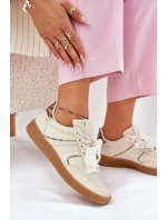 Nízké Dámské Tenisky S Krajkou Leopardí Béžové Zielle Nízké Dámské Tenisky S Krajkou Leopardí Béžové Zielle