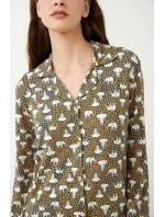 Vamp - Noční košile na knoflíky s potiskem slona 21003 - Vamp