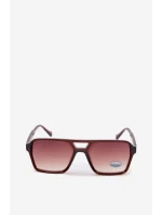 Dámské sluneční brýle se zlatým detailem hnědé