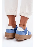 Kožené semišové tenisky Dámské Big Star TT274165 Modré