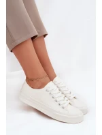 Dámské zateplené nízké tenisky Big Star – bílé