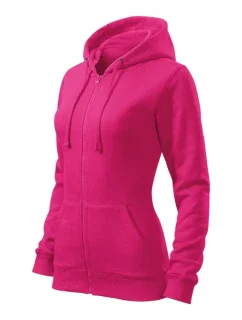 Trendy Zipper mikina dámská purpurová