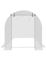 SKLENÍK ZAHRADNÍ TUNEL 200X300X200CM PE KONSTRUKCE BÍLÁ OCEL