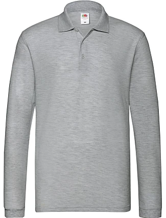 Fruit of the Loom Premium Polo LSL Piqué polo s dlouhým rukávem 16.3310 athletic heather Fruit of the Loom Premium Polo LSL Piqué polo s dlouhým rukávem 16.3310 athletic heather