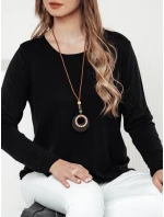 Dámská halenka LUCERIA s přívěskem černá FashionStreet RY2674 Dámská halenka LUCERIA s přívěskem černá FashionStreet RY2674