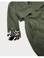 Kurtka z ozdobnym wykończeniem Goodlookin khaki-panterka (B8521-11)