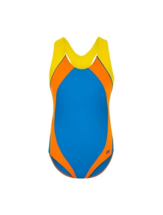 Plavecký kostým 010 modrý-pom 122 dívky Plavecký kostým 010 modrý-pom 122 dívky