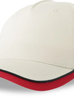 Atlantis Headwear Kid Star-S Dětská 5 panelová kšiltovka 33.0249 white/red