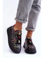 Kožené sportovní boty na platformě Maciejka 06191-39 Multikolor