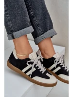 Zazoo N1068 Kožené Nízké Tenisky Dámské Černé