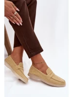 Dámské mokasíny z eko semiše žluté Renelia